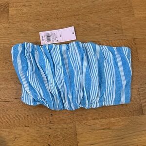Blue stripped tube top